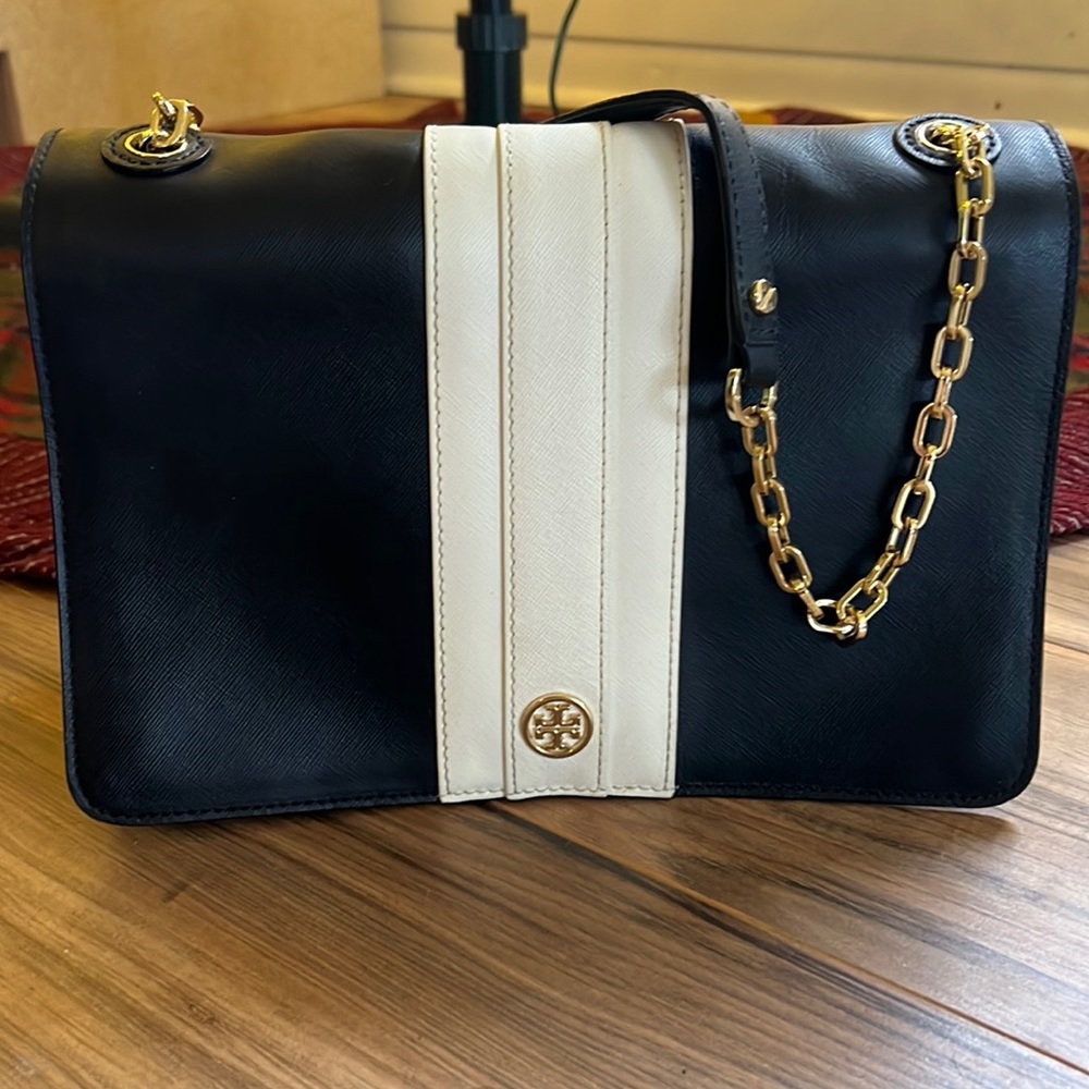 Tory Burch Navy/Ivory Shoulder Bag